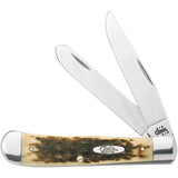 Case Cutlery Trapper Amber Bone Folding Pocket Knife CA164