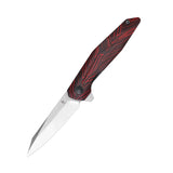 KIZER Spot Folding Knife Red/Black Damascus G10 Folding Pocket Knife KV3620C1