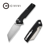 Civivi Amirite Flipper Black Coarse G10 Folding Pocket Knife C23028-2