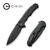 Civivi Praxis Button Lock Black Aluminium Folding Pocket Knife C18026E-1
