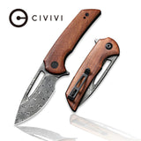 Civivi Odium Wood Damascus Folding Pocket Knife C2010DS-1
