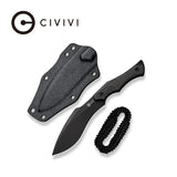 Civivi Vaquita II Fixed Blade Knife Dark Canvas Micarta C047C-3