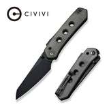 Civivi Vision FG Dark Micarta Folding Pocket Knife C22036-3