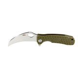 Honey Badger Claw L/R Large - Green Plain Folding Pocket Knife YHB1103