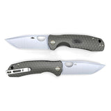 Honey Badger Tanto D2 L/R Large - Black Folding Pocket Knife YHC1400