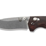Benchmade 15031-2 North Fork Axis Folding Knife - Wood - Axis, Benchmade, CPM S30V, Satin, Thumbstud, Wood - Granbergs Firearms