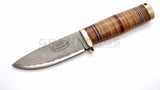 Fallkniven NL5CX Idun Damascus Steel Fixed Blade Knife - Damascus, Fallkniven, Leather - Granbergs Firearms