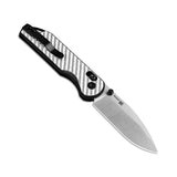 Kizer Assassin Nitro V Blade Clutch Lock Silver&Black G10 Carbon Fiber Handle V3549A3