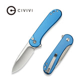 CIVIVI Button Lock Elementum II Flipper Knife Aluminum Handle (2.96" Nitro-V Blade) C18062PD-2