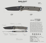 Benchmade Bailout Titanium 2023 Limited Edition 537BK-2302 - Bailout, Benchmade, CPM M4, Limited - Granbergs Firearms