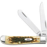 Case Cutlery Mini Trapper Amber Bone Folding Pocket Knife CA013