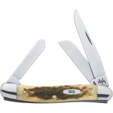 Case Cutlery Medium Stockman Amber Bone Folding Pocket Knife CA039