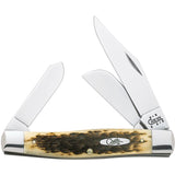 Case Cutlery Jumbo Stockman Amber Bone Folding Pocket Knife CA204