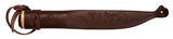 Helle Lappland, 214mm Blade, Birch/Brass Handle - Birch, Brass, Curly Birch, Helle, Lappland, Leather, Machete, sami, Sandvik 12C27 - Granbergs Firearms