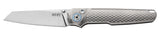 MKM Miura Silver Titanium Folding Pocket Knife MK MI-T