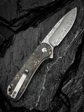 CIVIVI Button Lock Elementum II Flipper Knife Carbon Fiber & Resin Handle  C18062P-10