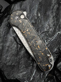 CIVIVI Button Lock Elementum II Flipper Knife Carbon Fiber & Resin Handle  C18062P-10