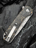 CIVIVI Button Lock Elementum II Flipper Knife Carbon Fiber & Resin Handle  C18062P-10