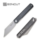 SENCUT Bronte Black Micarta Folding Pocket Knife SA08A