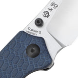 Kizer Azo Towser S Liner Lock Knife Blue Richlite V3593SC1