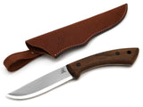 BeaverCraft - Carbon Steel Bushcraft Knife Walnut Handle with Leather Sheath - BSH1