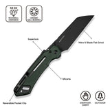 CIVIVI Buster FG Thumb Stud & Superlock Knife Micarta Handle (4.2" Nitro-V Blade) C24052-3