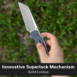 CIVIVI Buster FG Thumb Stud & Superlock Knife G10 Handle (4.2" Nitro-V Blade) C24052-2