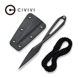 Civivi D-Art Fixed Blade Neck Knife Black C21001-2
