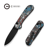 CIVIVI Elementum (Crossbar Lock) Thumb Stud & Crossbar Lock Knife Nebula FatCarbon Fiber Handle (2.96