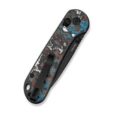 CIVIVI Elementum (Crossbar Lock) Thumb Stud & Crossbar Lock Knife Nebula FatCarbon Fiber Handle (2.96" Black Stonewashed CPM S35VN Blade) C24063B-1