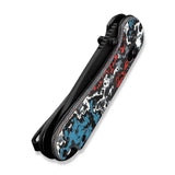 CIVIVI Elementum (Crossbar Lock) Thumb Stud & Crossbar Lock Knife Nebula FatCarbon Fiber Handle (2.96" Black Stonewashed CPM S35VN Blade) C24063B-1