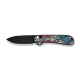 CIVIVI Elementum (Crossbar Lock) Thumb Stud & Crossbar Lock Knife Nebula FatCarbon Fiber Handle (2.96" Black Stonewashed CPM S35VN Blade) C24063B-1