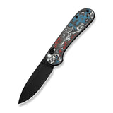 CIVIVI Elementum (Crossbar Lock) Thumb Stud & Crossbar Lock Knife Nebula FatCarbon Fiber Handle (2.96" Black Stonewashed CPM S35VN Blade) C24063B-1