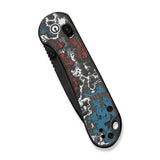 CIVIVI Elementum (Crossbar Lock) Thumb Stud & Crossbar Lock Knife Nebula FatCarbon Fiber Handle (2.96" Black Stonewashed CPM S35VN Blade) C24063B-1
