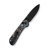 CIVIVI Elementum (Crossbar Lock) Thumb Stud & Crossbar Lock Knife Nebula FatCarbon Fiber Handle (2.96" Black Stonewashed CPM S35VN Blade) C24063B-1