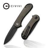 Civivi Elementum Black Micarta Folding Pocket Knife C907Z