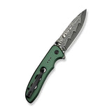 CIVIVI Hyperpulse Flipper & Thumb Stud & Button Lock Knife Aluminum Handle (3.5" Damascus Blade) C23087A-DS1