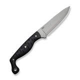 CIVIVI MDRN Hunter Fixed Blade Knife Black G10 Handle (4.12" Stonewashed Nitro-V Blade) C23078-1, With 1PC Black Kydex Sheath & 2PCS Black Straps