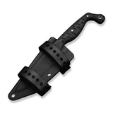 CIVIVI MDRN Hunter Fixed Blade Knife Black G10 Handle (4.12" Stonewashed Nitro-V Blade) C23078-1, With 1PC Black Kydex Sheath & 2PCS Black Straps