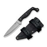 CIVIVI MDRN Hunter Fixed Blade Knife Black G10 Handle (4.12" Stonewashed Nitro-V Blade) C23078-1, With 1PC Black Kydex Sheath & 2PCS Black Straps