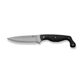 CIVIVI MDRN Hunter Fixed Blade Knife Black G10 Handle (4.12" Stonewashed Nitro-V Blade) C23078-1, With 1PC Black Kydex Sheath & 2PCS Black Straps