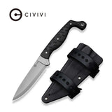 CIVIVI MDRN Hunter Fixed Blade Knife Black G10 Handle (4.12