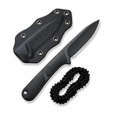 Civivi Mini Elementum Fixed Blade Black G10 C23010-1 - Black, CIVIVI, G10, Neck, Neck Knife - Granbergs Firearms