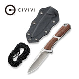 Civivi Mini Elementum Fixed Blade Brown Micarta C23010-2 - CIVIVI, Micarta, Neck, Neck Knife, Nitro V - Granbergs Firearms