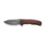 CIVIVI Mini Praxis Flipper Knife Wood Handle (2.98" Damascus Blade) C18026C-DS1