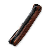 CIVIVI Mini Praxis Flipper Knife Wood Handle (2.98" Damascus Blade) C18026C-DS1