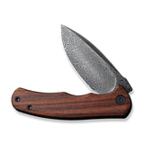 CIVIVI Mini Praxis Flipper Knife Wood Handle (2.98" Damascus Blade) C18026C-DS1