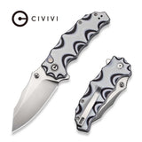 CIVIVI Natterjack Flipper & Thumb Stud & Button Lock Knife G10 Handle (3.19" 14C28N Blade) C24028-3