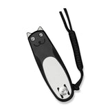 CIVIVI Purr Flipper & Slip Joint Knife Black & White G10 Handle (1.83" Stonewashed Nitro-V Blade) C25054-2, With 1PC Black Lanyard