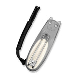 CIVIVI Purr Flipper & Slip Joint Knife Gray & Ivory G10 Handle (1.83" Satin Finished Nitro-V Blade) C25054-1, With 1PC Black Lanyard